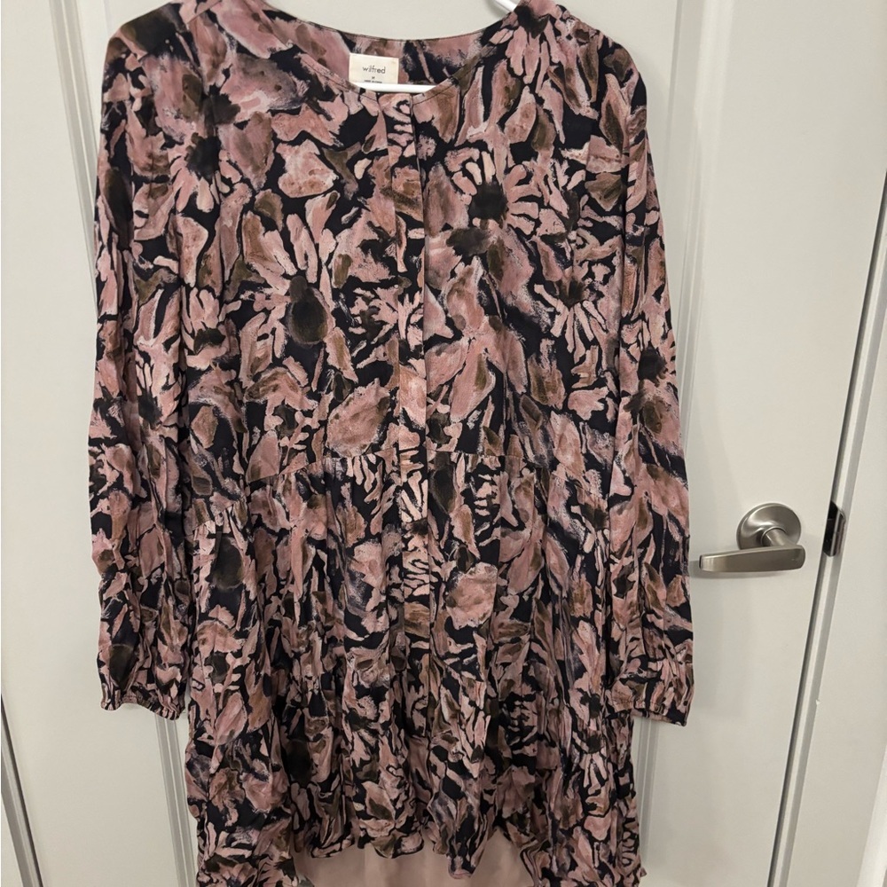 Aritzia Wilfred Barossa Mini Dress floral flowy size M